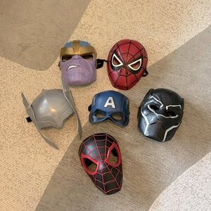 Superhero Masks. Thor, Thanos, Spider Man, Captain America, Black Panther